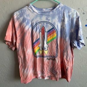 Tie dye nasa crop top